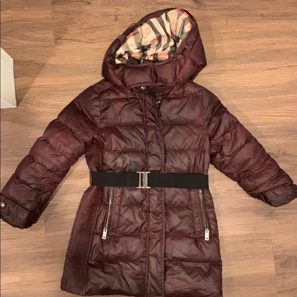 Burberry Girls 5Y Maroon coat